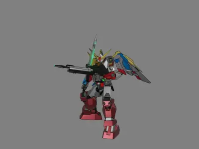 Attacker Gundam 14 A 3D model