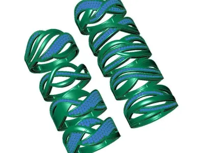 light stone ring 3D print model