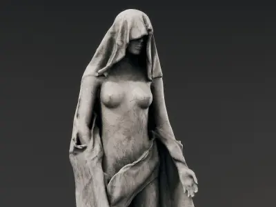 female statues Low-poly 3D model