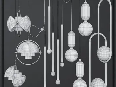 Pendant set 019 3D model