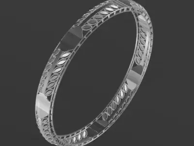 1265 Panel-Link Lattice Bangle 8gm 3D print model