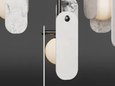 Studio M - Megalith 5 lights Pendant Various Stone 3D model