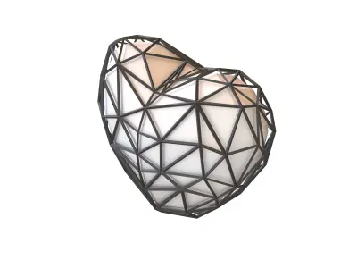 Stylish Heart V4 014 Low-poly 3D model