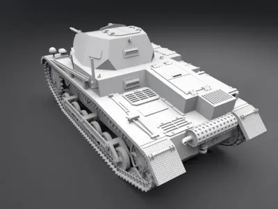 Panzer 2 b Scale model 3D print model