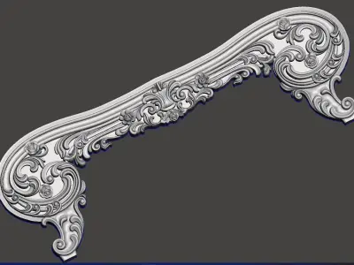  Queen Anne Vanity Bench  3D print model