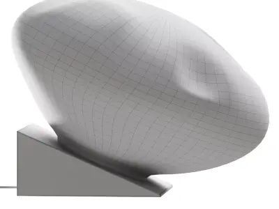 Kleine Tischlampe Amora aus Glas 3D model