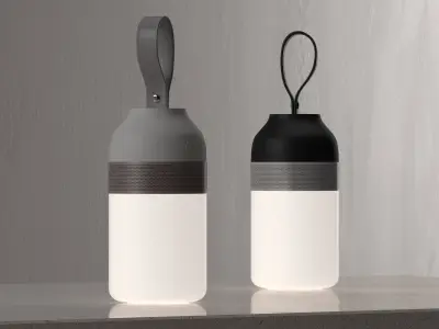 Maya Floor-Table Lamp Low-poly 3D model