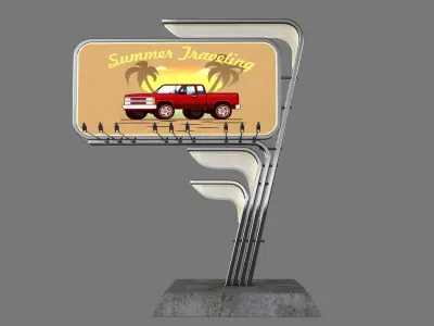 Billboard modern 3D model