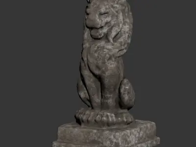 The Statue Of The Lion Scan Low-poly 3D model