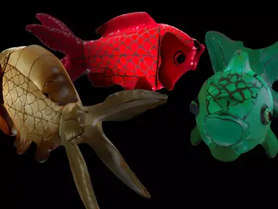 Chinese Fish Lantern  3D model purchase