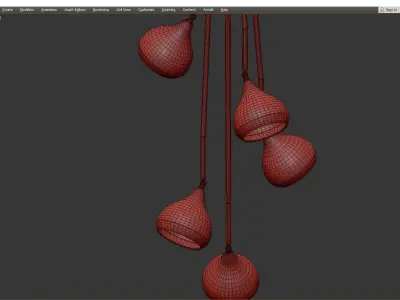 Hanna Big chandelier Low-poly 3D model