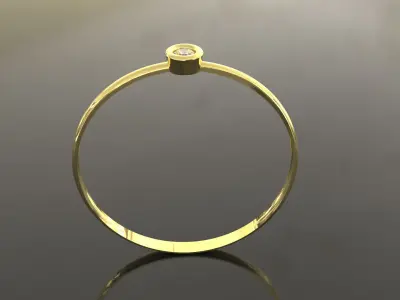 One stone ring light weight  3D print model