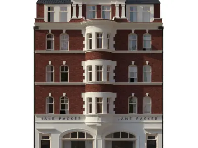London building facade 3D model