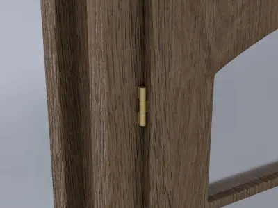Wooden door 3D model