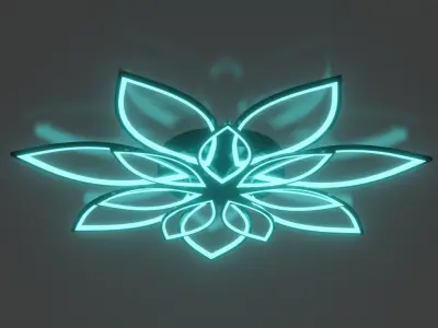 Chandelier Light Low-poly 3D model