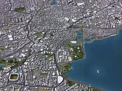 Hyderabad Low-poly 3D model