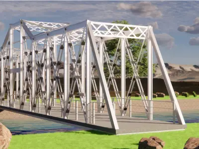 Steel Bridge 3D model