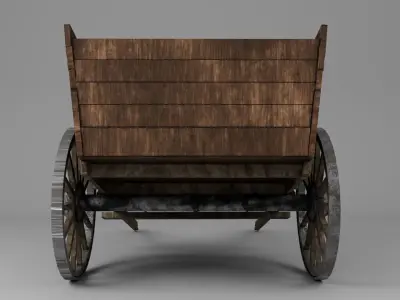Donkey Cart Martin 3D model