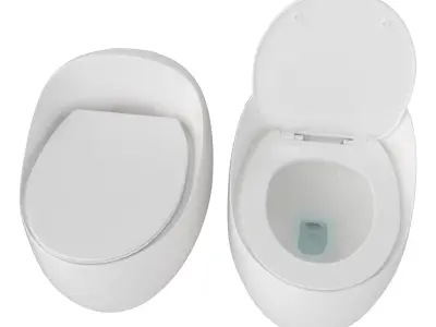 Clearhalo Modern Floor Mount Toilet WC 3D model