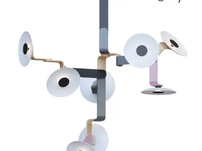 Elbo 8-2 chandelier 3D model
