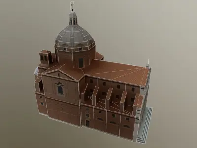 The Church of the Gesu - Chiesa del Gesu Low-poly 3D model