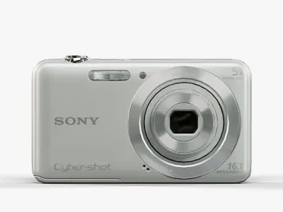 Sony DSC-W710 Silver compact digital camera Low-poly 3D model