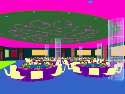 Business Restaurant - Coffee - Banquet  197 3D model