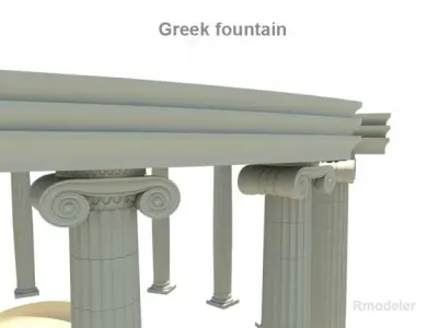 Greek fountain 3D model