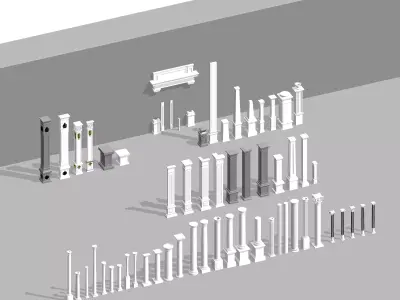 Classic Column Revit Family 3D model purchase