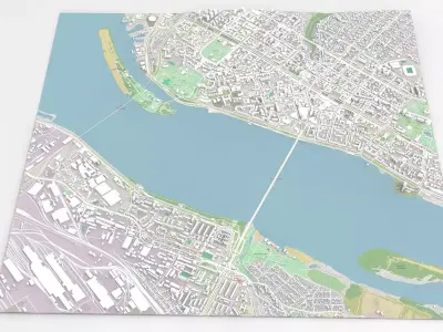 Cityscape Dnipro Ukraine  3D model