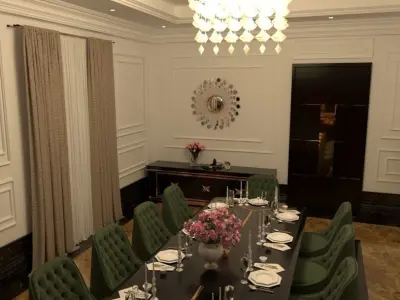 classic dining room 3D model
