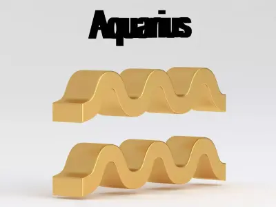 Astrological Sign aquarius 3D model