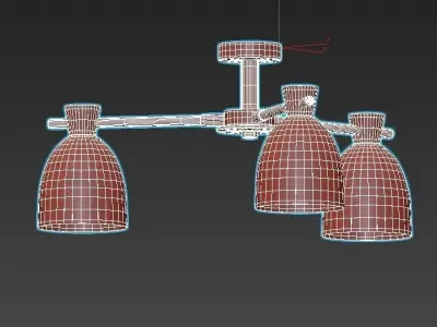 FOLKE three light fixtures wood 3D model