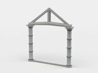 Corridor connector Low-poly 3D model