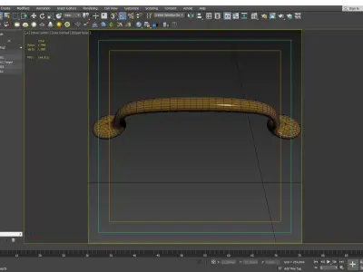 Furniture Door Handle Knob 3d model6 Low-poly 3D model