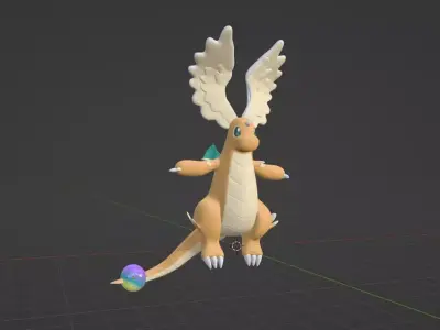 Mega Dragonite - Pokemon 3D model