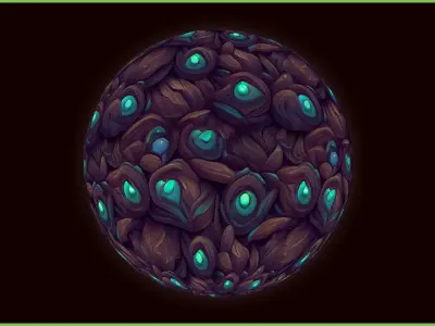 Grass Magic Forest Floor 10 TEXTURES Hand-painted ---PACK 2--- Texture