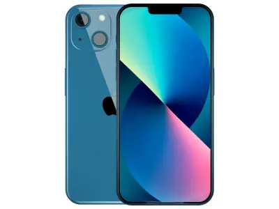Apple iPhone 13 Blue Pro Scene Low-poly 3D model