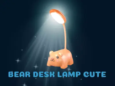 Bear Desk Lamp Cute Low-poly 3D model