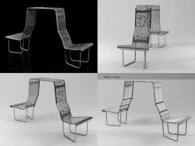 The Swiss Benches - The Banker 3D model