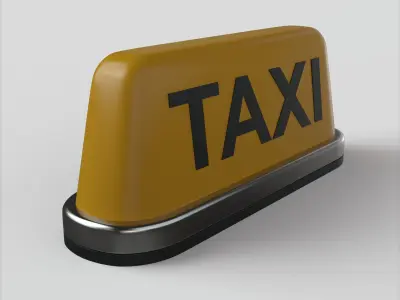 Taxi sign 3D model