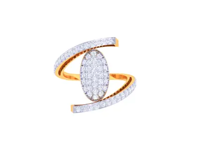Women Ring  Render 3dm STL OBJ FBX Details 3D print model 154