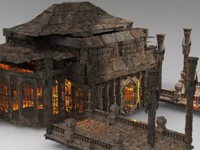 Desert sand palace 1 3D 3D model
