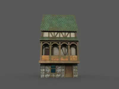 Medieval Fantasy House 4 Low-poly 3D model