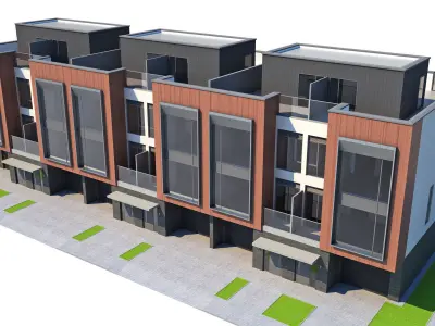 Modern Townhouse 3D model