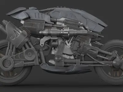 MotoTerminator PBR futuristic motorcycle 3D model