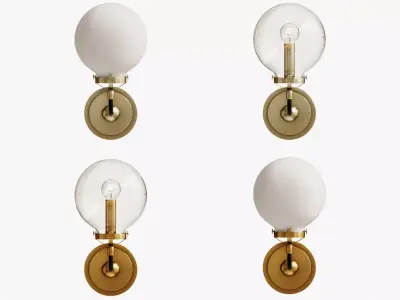 wall light bistro globe collection 3D model