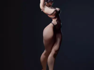 Juri Han Street Fighter Swimsuit Version by ES Monster 3D print model