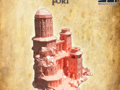 Old Dwarf Fort Tabletop Terrain 28 MM 3D print model