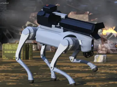  Thermonator Robot Dog Rigged 